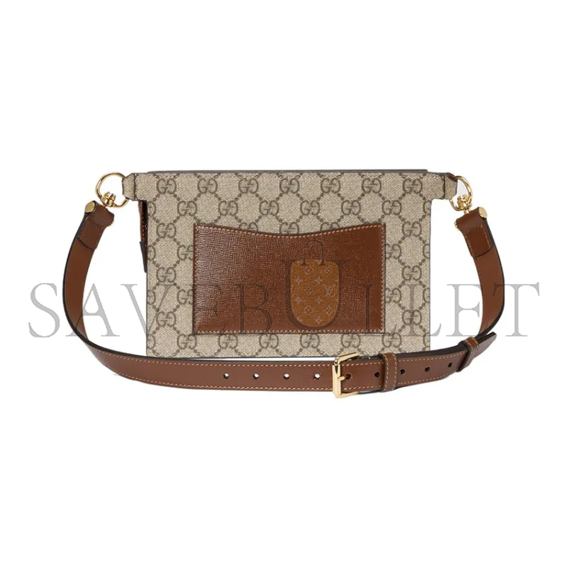 G*u*i gg canvas with leather sling bags one shoulder 746300 (18*13*5cm)